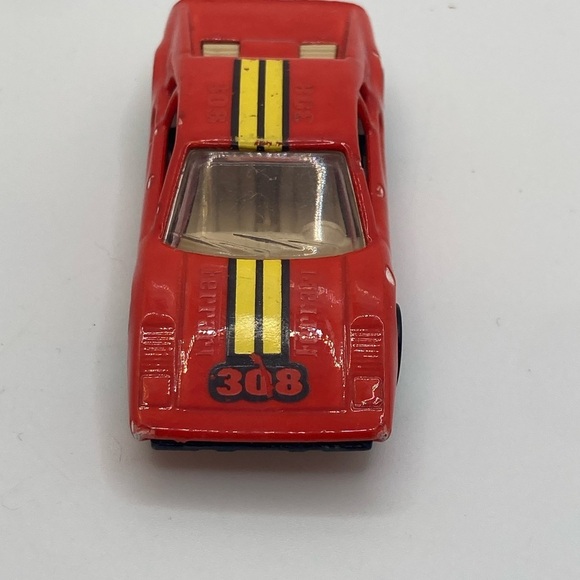Vtg 70s Hot Wheels Orange Ferrari 308 Loose Diecast Car 1977 1:64 Black Walls - Picture 3 of 5